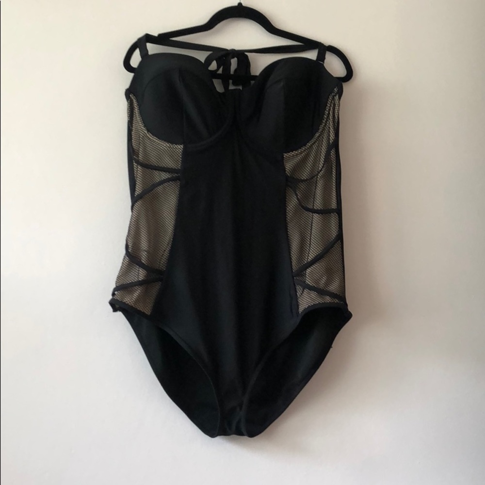 Plus Size Halter Top One Piece Swimsuit